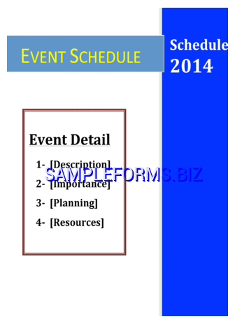Event Schedule Template 1